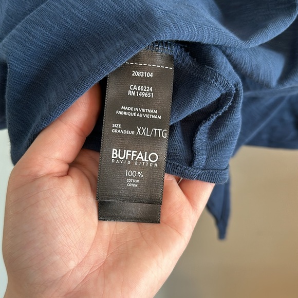 Buffalo David Bitton 🦬 Short Sleeve Button-up Top with Tie - Picture 6 of 6